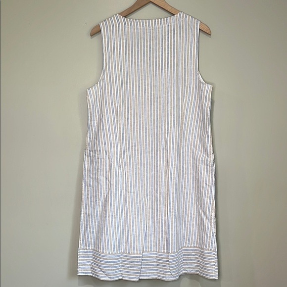 NWT Cj Banks Striped Sleeveless Linen Dress 14 W X - Picture 7 of 7